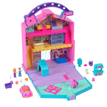 Polly Pocket-Le Marché De Pollyville-2 Mini-Figurines, 12 Accessoires - Image 5 of 6