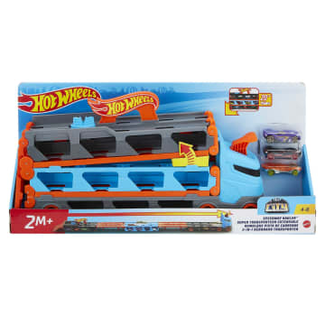 Hot Wheels® Wyścigowy transporter 2w1