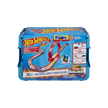Hot Wheels Baanset en 1 Hot Wheels auto, Track Building set met vuurthema