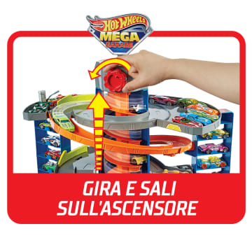 Playset Hot Wheels City Mega Garage Twist Con 1 Veicolo