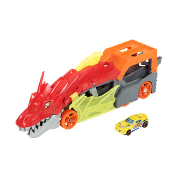 Hot Wheels - City - Transporteur Dragon 2-En-1 - Petite Voiture - 3 Ans Et +