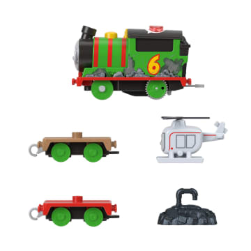 Thomas & Friends Motorized Talking Percy Engine with Harold Helicopter
