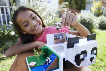 Minecraft Mob Head Minis Panda Playhouse Playset