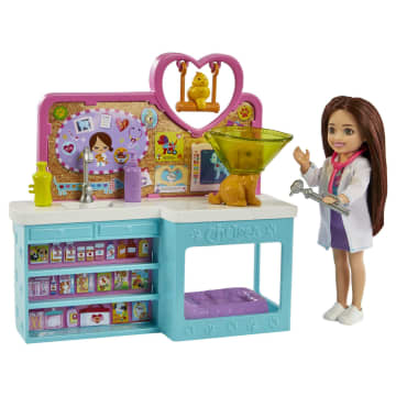 Barbie Chelsea Dierenarts Pop (brunette) en Speelset - Image 3 of 7