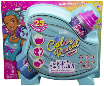 Кукла Barbie Сюрприз из серии Блеск: Сменные прически в непрозрачной упаковке 25 сюрпризов