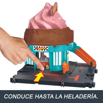 Hot Wheels City Pista Para Coches De Juguete Let'S Race Heladería - Image 2 of 6