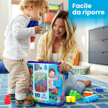 Mega Bloks Sacca Blocchi 60 Pezzi First Builders