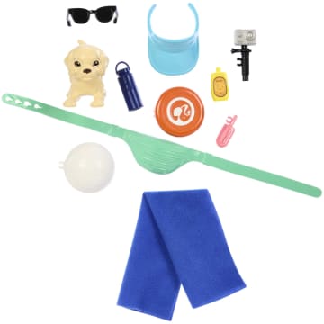 Barbie Coffret Surf Ken - Poupée Blonde Articulée, Planche De Surf, Chiot Et Accessoires