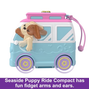 Polly Pocket Dolls And Playset, Travel Toys, Seaside Puppy Ride Compact - Image 3 of 6