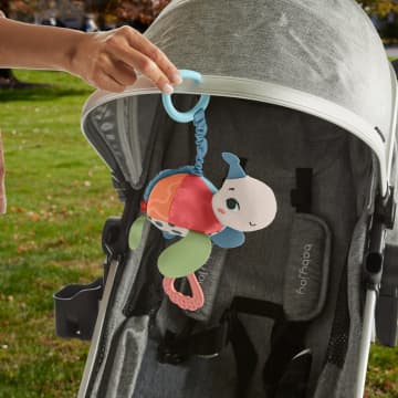 Fisher-Price Planet Friends Zie Me Stuiteren Schildpad Baby Wandelwagenspeeltje Met Zintuiglijke Details Voor Baby'S