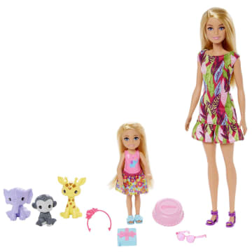 Набор игровой Barbie 2 куклы + 3 питомца