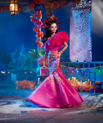 2023 Día De Muertos Barbie Κούκλα Με Ροζ Φόρεμα, Συλλεκτική Barbie - Image 3 of 6