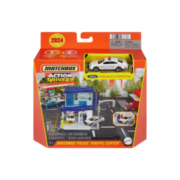 Matchbox Action Drivers Set De Juego Con Pistas Para Coches De Juguete Central Tráfico Policía - Image 6 of 6