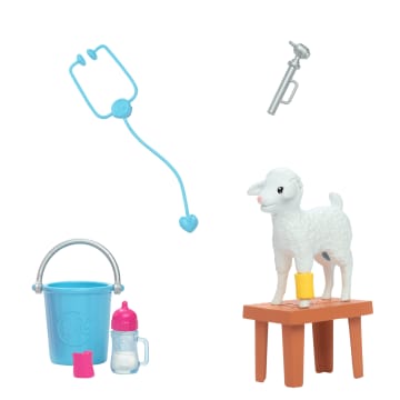 Barbie 65Ste Verjaardag Carrière Veearts Pop En 10 Accessoires, Inclusief Lammetje Met Bewegende Oren