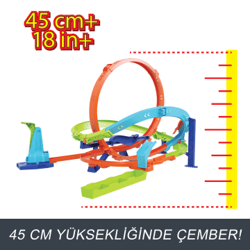 Hot Wheels Bumerang Çemberli Yarış Pisti, 1:64 Ölçekli Oyuncak Araba, Kolayca Saklanabilir - Image 3 of 6