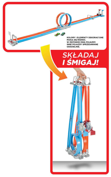 Hot Wheels® Podwójny tor z pętlą Zestaw