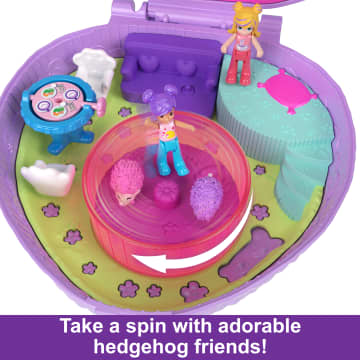 Polly Pocket Dolls And Playset, Travel Toys, Hedgehog Coffee Shop Compact - Image 4 of 6