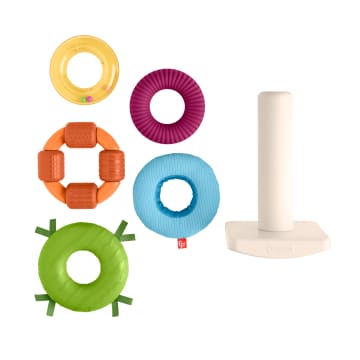 Devrilmez Tabanlı Fisher-Price Duyusal Gelişimi Destekleyen Renkli Halkalar, Bebekler Için Ince Motor Becerilerini Geliştiren Aktiviteler