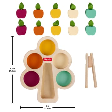 Fisher-Price Montessori Wooden Sorting Tree, Learning Toy & Play Tips For Toddlers, 12 Wood Pieces - Image 5 of 6