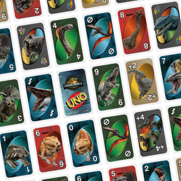 UNO Jurassic World Rebirth Card Game For Kids, Family & Adult Game Nights - Imagen 4 de 6