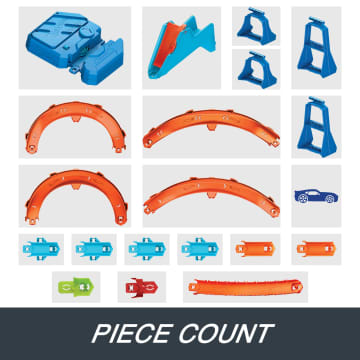 Hot Wheels Track Creator Boosted Jump Speedway Set With 1:64 Scale Toy Car & Motorized Booster - Imagen 5 de 6