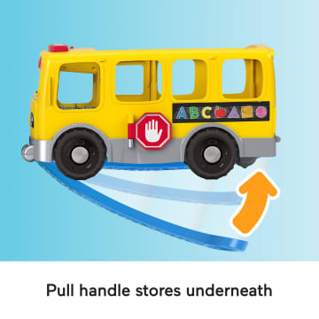 Fisher-Price Little People Big Yellow School Bus Pull-Along Toddler Learning Toy, Multilanguage Version - Image 4 of 6