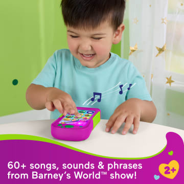 Fisher-Price Barney's World Hey Barney Phone Musical Toddler Toy With Lights For Kids, Multilanguage Version - Image 2 of 6