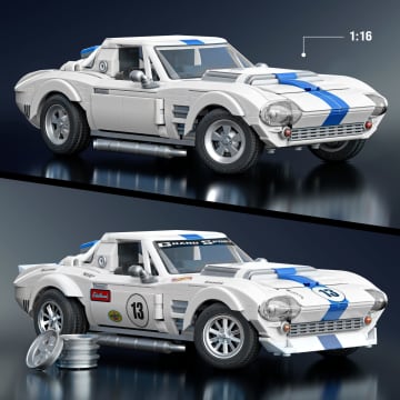 Mattel Brick Shop Hot Wheels Jogo de Construção Elite '63 Corvette Grand Sport - Imagem 3 de 6