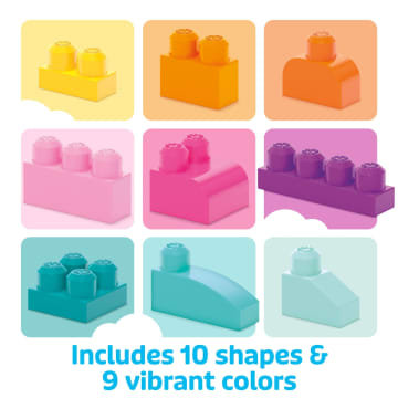 MEGA BLOKS First Builders Big Building Bag Toy Blocks With Storage Bag (80 Pieces) For Toddler