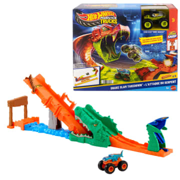 HOT WHEELS Monster Trucks CROCODILE CRASH CHALLENGE Playset | Mattel