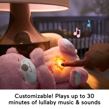 Fisher-Price Soothe 'n Snuggle Otter, Pink Plush Baby Toy, Sound Machine With Breathing Motion - Image 4 of 6