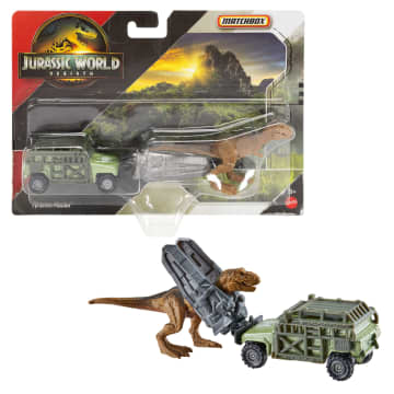 Matchbox Jurassic World Dino Transporter, Toy Car Or Truck & 1-2 Mini Dinosaurs - Imagem 6 de 6