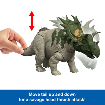 Jurassic World Rebirth Wild Roar Spiclypeus Dinosaur Toy, Tail Controlled Attack Chomp & Sound - Imagem 3 de 6