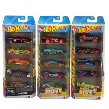 Hot Wheels 5-Pack Bundle Toy Cars Or Trucks, 15 Themed 1:64 Scale