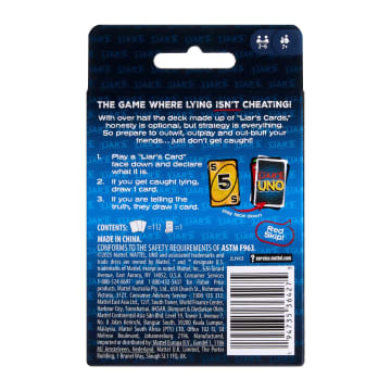 Liar's UNO Card Game For Adults, Kids, Families, Parties & Game Nights, Trick Play & Bluffing