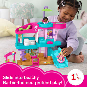 Fisher-Price Little People Barbie Beach House Toddler Playset With Figures & Accessories - Image 2 of 6