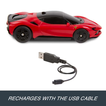 Hot Wheels RC 1:64 Ferrari Sf90 Stradale Assetto Fiorano Battery-Powered Remote-Control Car - Image 5 of 6