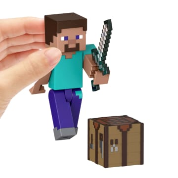 Minecraft Action Figures & Accessories Collection, 3.25-inch Scale & Pixelated Design (Characters May Vary)