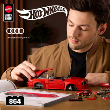 ミニカー HOT WHEELS STH Audi Quattro & Bugatti Mattel Brick Shop Hot Wheels '84 Audi Sport quattro Building Toy