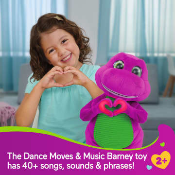 Fisher-Price Barney's World Dance Moves Music Barney Plush, 13-Inch Figure, Songs, Sounds, Lights & Soft Texture - Image 2 of 6