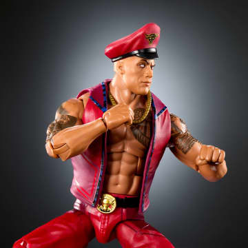 WWE x Street Fighter The Rock Final Boss Action Figure | Mattel