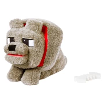 Minecraft Food Mode Dennis Plush Interactive Toy With Sounds & Bone Accessory, Inspired By The Movie - Image 4 of 6