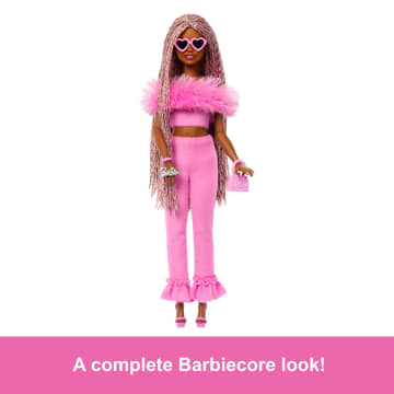 Barbie Deluxe Style Doll #4 in Soft Pink Jumpsuit, Pink And Brown Braided Hair - Imagen 5 de 6