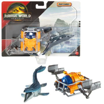 Matchbox Jurassic World Dino Transporter, Toy Car Or Truck & 1-2 Mini Dinosaurs - Imagem 5 de 6