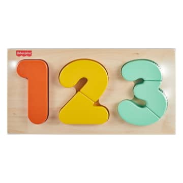 Fisher-Price Montessori Wooden 1-2-3 Puzzle, Toddler Learning Toy, 7 Wood Pieces - Image 5 of 5