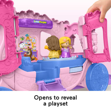 Fisher-Price Little People Disney Princess Pull-Along Musical Carriage Toddler Toy With 2 Figures