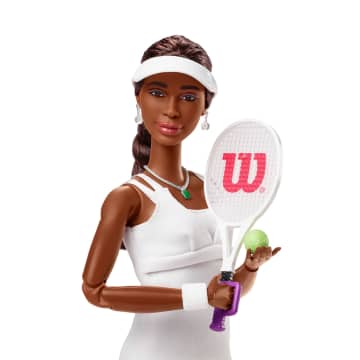Barbie® Poupée Venus Williams Barbie® Femmes D’Exception Dans Sa Tenue de Tennis, Avec Raquette et Coffret de Présentation - Imagen 4 de 6
