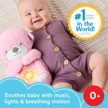 Fisher-Price Soothe 'n Snuggle Otter, Pink Plush Baby Toy, Sound Machine With Breathing Motion - Image 2 of 6