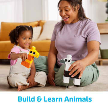 MEGA Bloks Fisher-Price Animal Blocks Building Toy With Storage (250 Pieces) For Toddler - Image 6 of 6