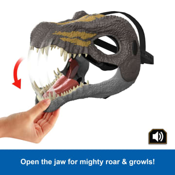 Jurassic World Rebirth Spinosaurus Dinosaur Mask, Role-Play Head Wear, Movie-Inspired Costume Gear - Image 3 of 6